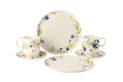 Rosenthal Set 6-tlg. mit Bechern und Couptellern Brillance Fleurs des Alpes 10530