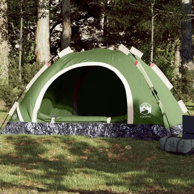 vidaXL Campingzelt 3 Personen Grün Quick Release