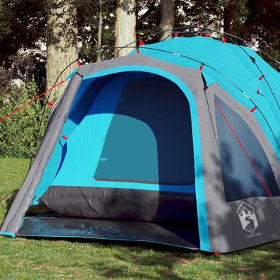 vidaXL Kuppel-Campingzelt 3 Personen Blau Quick Release