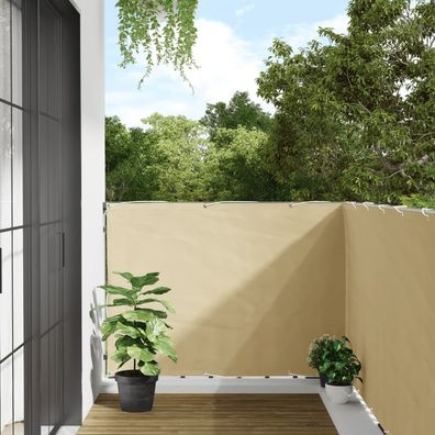 vidaXL Balkon-Sichtschutz Creme 500x120 cm PVC