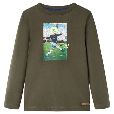 Kinder-Langarmshirt Khaki 128