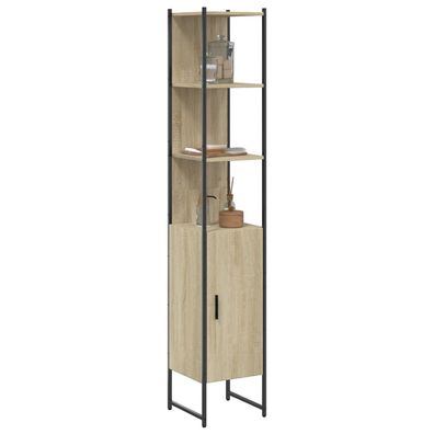 vidaXL Badschrank Sonoma-Eiche 33x33x185,5 cm Holzwerkstoff