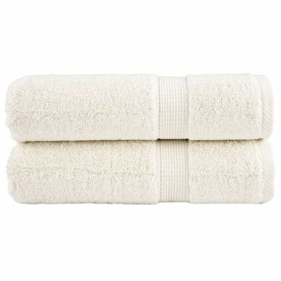 vidaXL Premium-Handtücher SOLUND 2 Stk. Cremeweiß 50x100 cm 600 g/m²