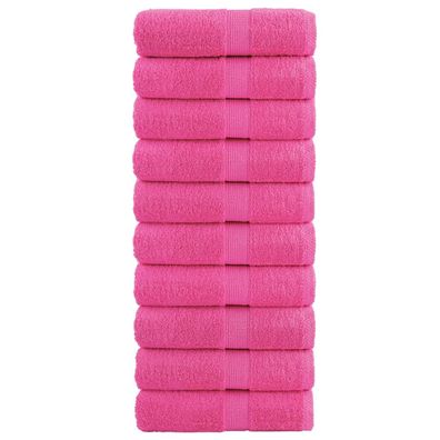 vidaXL Premium-Seiftücher SOLUND 10 Stk. Rosa 30x30 cm 600 g/m²