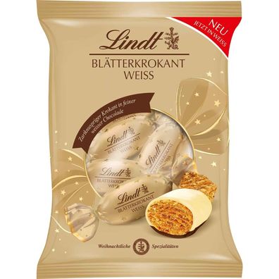 Lindt Blätterkrokant Zapfen Weiße Schokolade 90g - Knusprige Zapfen