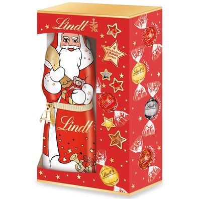 Lindt Lindor Weihnachtsmann Geschenk 197g - Zarte Pralinen