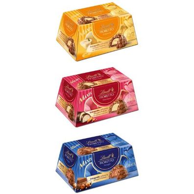 Lindt Fioretto Zabaione, arzipan, ougat Pralinen, 3x 138g