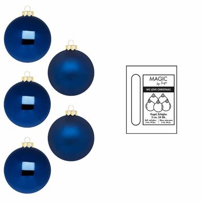 Weihnachtskugeln 30 Stk 6cm Midnight Blue