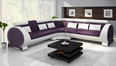 Ecksofa VIGO "LT01" Eckcouch Couch Sofa Eckgarnitur Ledersofa Leder Textil Stoff