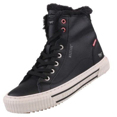 Mustang Damen High Top Sneaker Schwarz 1442601/9