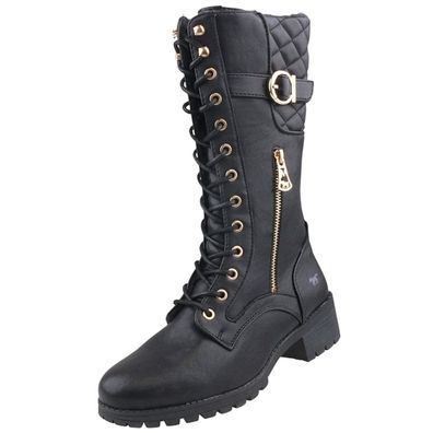 Mustang Damen Stiefel gefüttert Schwarz 1435602/9