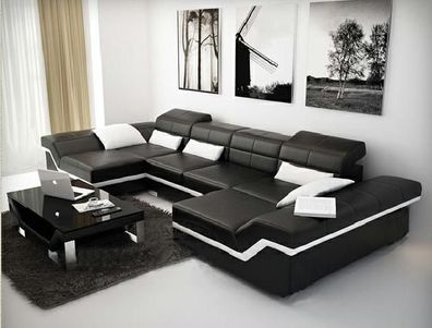 big couch ledergarnitur polster neu ledersofa xxl sofa ecksofa wohnlandschaft !