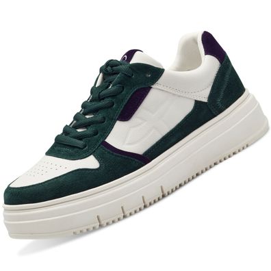 Tamaris Damen Leder Sneaker Grün/Multi 1-23746-43/701