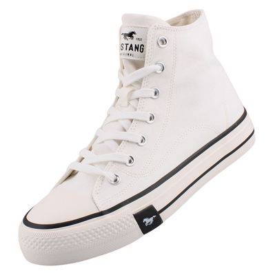 Mustang Canvas Damen High Top Sneaker Weiß 1482501/1