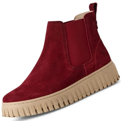 Tamaris Damen Leder Chelsea Boots Bordeaux 1-25405-43/549