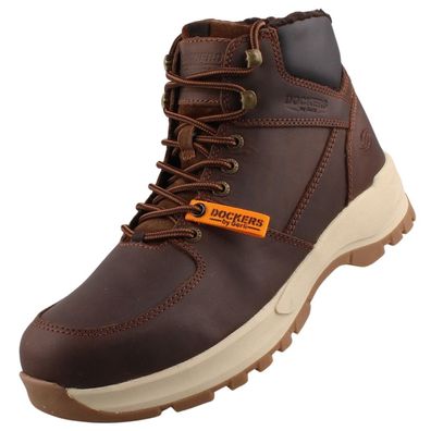 Dockers by Gerli Herren Stiefel gefüttert Dunkelbraun 53KL102-400360