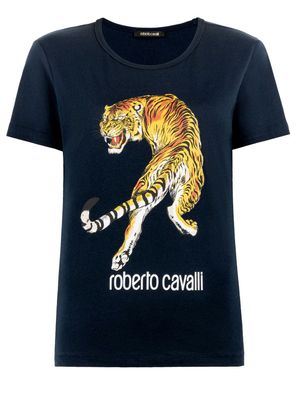 Roberto Cavalli rc tiger print logo cotton t-shirt top lounge iconic shirt xs