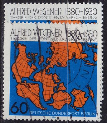 Germany BERLIN [1980] MiNr 0616 DD ( O/used ) [01] Doppeldruck schwarz