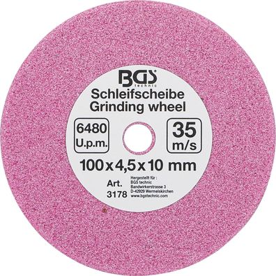 Schleifscheibe | für Art. 3180 | Ø 100 x 4,5 x 10 mm BGS