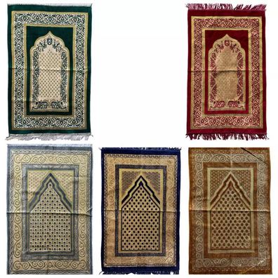 Gebetsteppich Seccade Sejjade Saggada Namazlik Namaz Gebet Islam Mihrab Samt 110x68cm