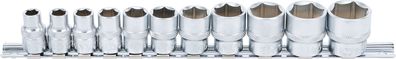Steckschlüssel-Einsatz-Satz, Sechskant | Antrieb Innenvierkant 10 mm (3/8") | SW