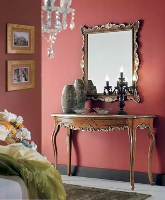 Luxus Schminktisch Design Tisch Konsole Schminktische Spiegel 2tlg
