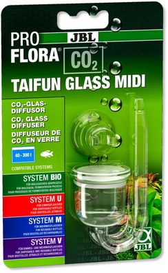 JBL ProFlora CO2 Taifun Glas Midi-Diffusor für Aquarien 40-300 Liter