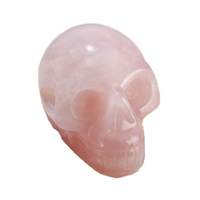 Kristallschädel Rosenquarz 5 cm mit Geschenkbox Totenkopf Skull