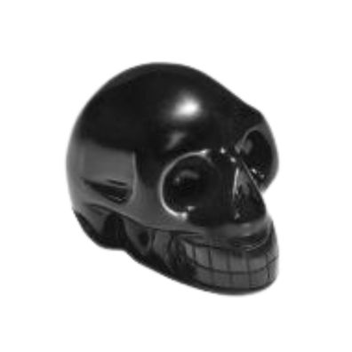 Kristallschädel Obsidian 5 cm mit Geschenkbox Totenkopf Skull