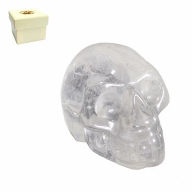 Kristallschädel Bergkristall 5 cm mit Geschenkbox Totenkopf Skull