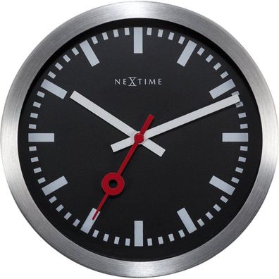 NeXtime - 3998STZW - Wanduhr - 19cm - silber - Station