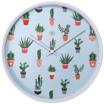 nXt - 7348 - Wanduhr - 30cm - weiß - Cactus