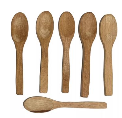 6x Holzlöffel Kaffee Honiglöffel Teelöffel Zucker Gewürze Löffel Rührlöffel 13cm/17cm