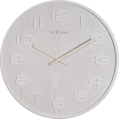 NeXtime - 3095WI - Wanduhr - 52,8cm - weiß - Wood Wood Big