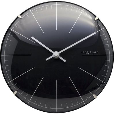 NeXtime - 3506ZW - Wanduhr - 20cm - schwarz - Big Stripe Mini Dome