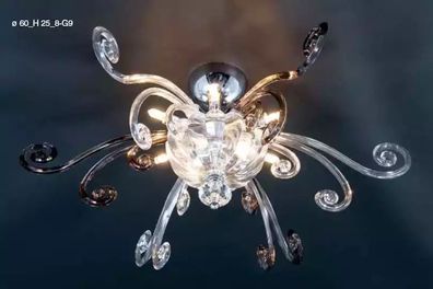 Kronleuchter Deckenleuchter Luxus Capri Deckenlampe Lüster Kristall Art