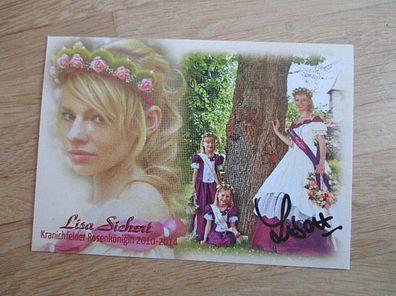 Kranichfelder Rosenkönigin 2010-2014 Lisa Sichert - handsigniertes Autogramm!!!