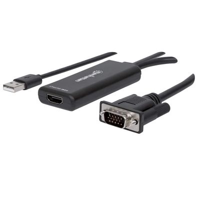 Manhattan 152426 Manhattan HDMI Konverter VGA USB weiß