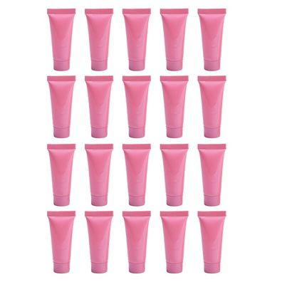 5 ml nachféllbare Behältertube, farbig, weich, 20 Stk., rosa