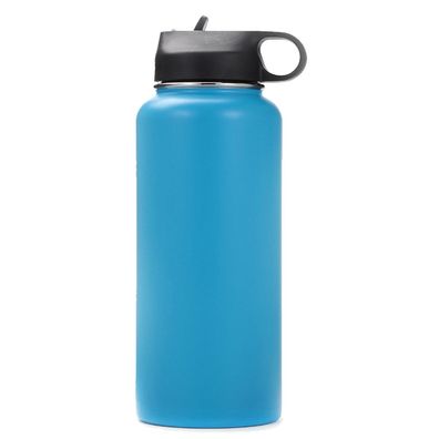 Edelstahl-Wasserflasche vakuumisolierte Metall Thermosflasche Hält warm, blau