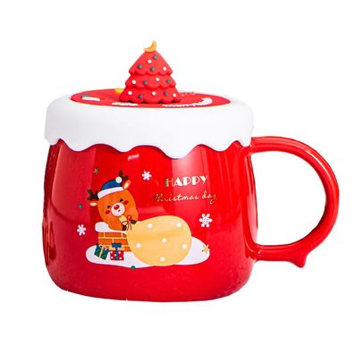 Keramik-Weihnachtskaffeetasse, séß, Geschenk 3, 401â€?500 ml