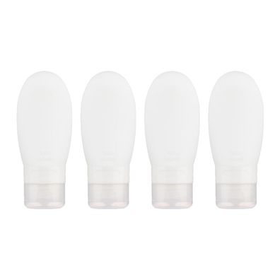 4 Stéck Kieselgel-Unterabféllung, tragbare Kosmetik-Unterabféllung Weiß 60 ml