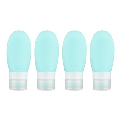 4 Stéck Kieselgel-Unterabféllung, tragbare Kosmetik-Unterabféllung, grén, 60 ml