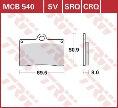 MCB540 Bremsbelag Beta Cagiva Ducati Gas Gas Husqvarna Italjet KTM Laverda Moto