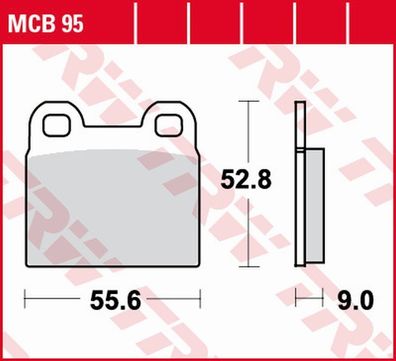 MCB95 Bremsbelag BMW 450 R45 BMW 248 78-80 BMW 650 R65 BMW 248 80-86 vorne