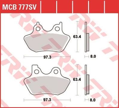 MCB777SV = MCB711SV Bremsbelag Harley