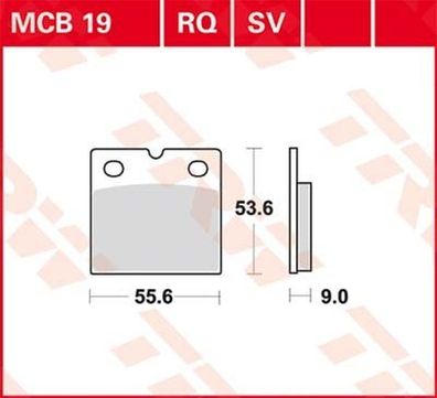 MCB19 Bremsbelag Benelli Bimota BMW Ducati Horex Indian Laverda Moto Guzzi MZ/MU