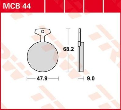 MCB44 Bremsbelag Yamaha 125 250 350 400 RD 600 XS 73 - 79