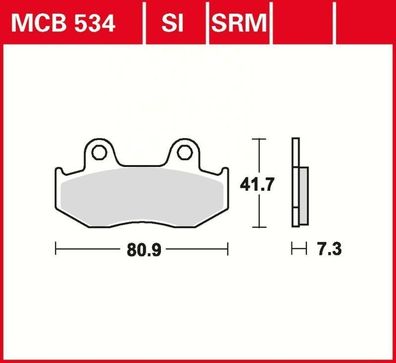 MCB534 Bremsbelag Honda MTX SCv CR SH XL NES XL-R XR-R