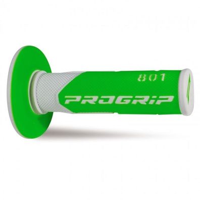 Progrip 801 Double Density Grips - White/FluoGreen